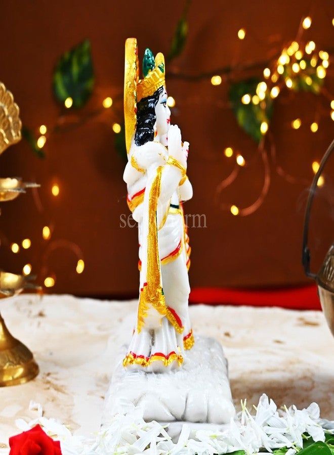 Servdharm Resin Radha Krishna Murti for Home, Lord Radha Krishna ji Marble Finish Statue for Home Decor, Pooja & Gifting, 6.5 Inches Height - Image 3